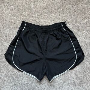 BCG Women's Black Athletic Shorts with White Piping